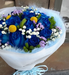 Blue Rose Bouquet